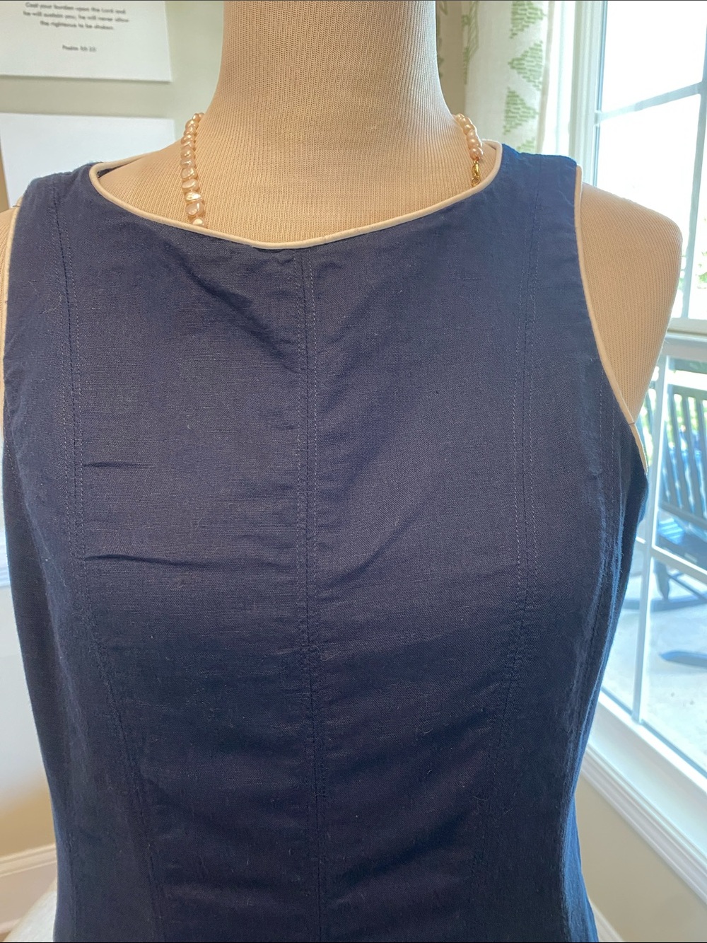 Boden Sleeveless Navy Midi Dress - Picture 5 of 9